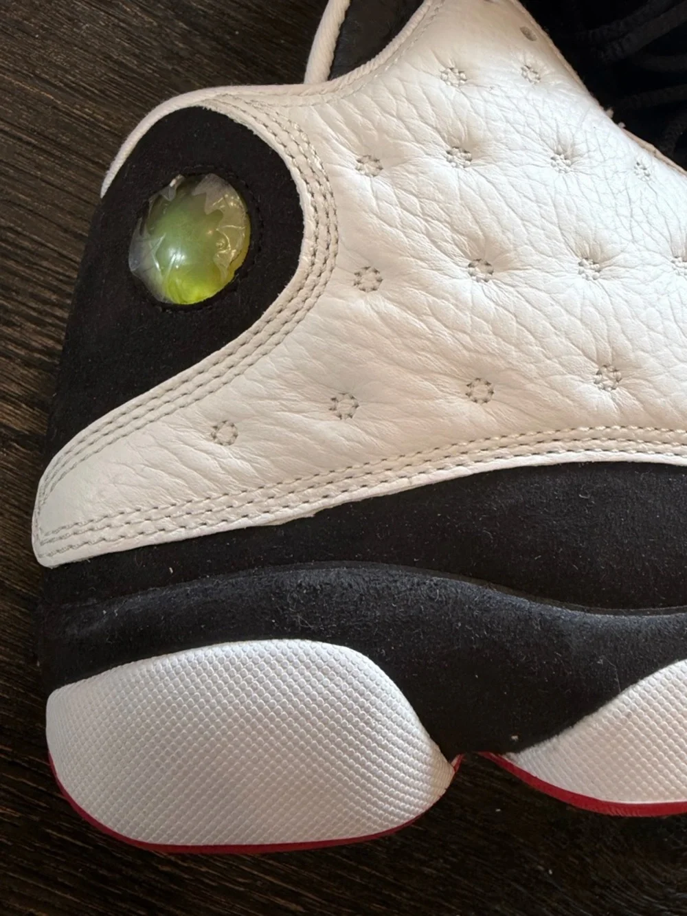NIKE AIR JORDAN 13 RETRO size 10 CDP 2007 BLACK WHITE RED